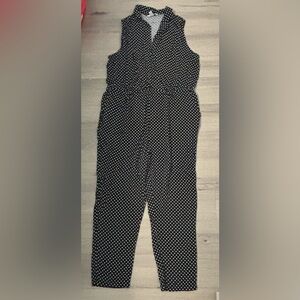 POPSUGAR Black and White Polka Dot Top